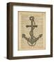 Nautical Series - Anchor-Sparx Studio-Framed Art Print