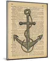 Nautical Series - Anchor-Sparx Studio-Mounted Art Print