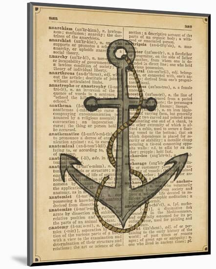 Nautical Series - Anchor-Sparx Studio-Mounted Art Print