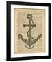 Nautical Series - Anchor-Sparx Studio-Framed Art Print