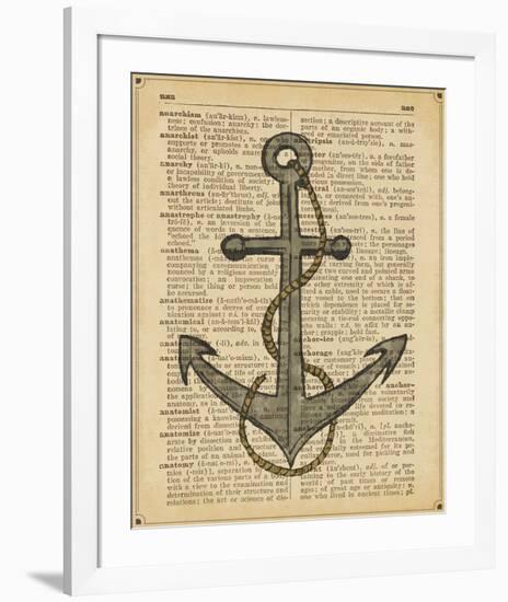 Nautical Series - Anchor-Sparx Studio-Framed Art Print