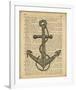 Nautical Series - Anchor-Sparx Studio-Framed Art Print