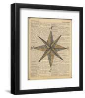 Nautical Series - Nautical Star-Sparx Studio-Framed Art Print