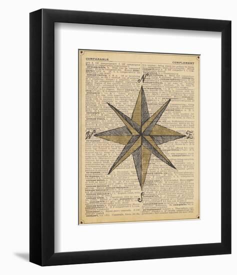 Nautical Series - Nautical Star-Sparx Studio-Framed Art Print