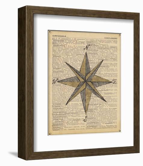 Nautical Series - Nautical Star-Sparx Studio-Framed Art Print