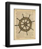 Nautical Series - Ship Wheel-Sparx Studio-Framed Art Print