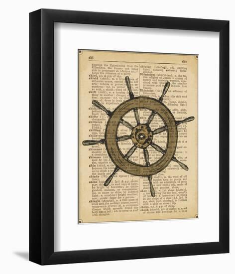 Nautical Series - Ship Wheel-Sparx Studio-Framed Art Print