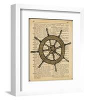 Nautical Series - Ship Wheel-Sparx Studio-Framed Art Print