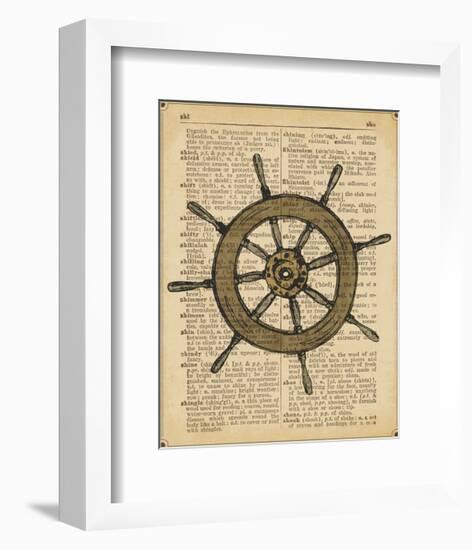 Nautical Series - Ship Wheel-Sparx Studio-Framed Art Print