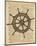 Nautical Series - Ship Wheel-Sparx Studio-Mounted Art Print