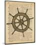 Nautical Series - Ship Wheel-Sparx Studio-Mounted Art Print