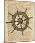 Nautical Series - Ship Wheel-Sparx Studio-Mounted Art Print