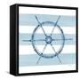 Nautical Ship Wheel-Yvette St. Amant-Framed Stretched Canvas