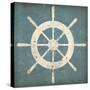 Nautical Shipwheel Blue-Ryan Fowler-Stretched Canvas