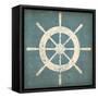 Nautical Shipwheel Blue-Ryan Fowler-Framed Stretched Canvas