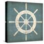 Nautical Shipwheel Blue-Ryan Fowler-Stretched Canvas