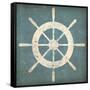 Nautical Shipwheel Blue-Ryan Fowler-Framed Stretched Canvas