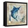 Nautical Swordfish-Jill Meyer-Framed Stretched Canvas