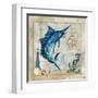 Nautical Swordfish-Jill Meyer-Framed Art Print