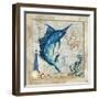 Nautical Swordfish-Jill Meyer-Framed Art Print