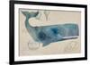 Nautical Whale - Horizontal-Angela Staehling-Framed Art Print