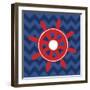 Nautical Wheel-N. Harbick-Framed Art Print