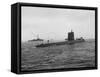 Nautilus' Submarine in Harbor Returning from Historic Trip under Polar Ice Cap. with Crew-Carl Mydans-Framed Stretched Canvas