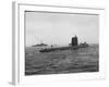 Nautilus' Submarine in Harbor Returning from Historic Trip under Polar Ice Cap. with Crew-Carl Mydans-Framed Photographic Print