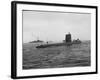 Nautilus' Submarine in Harbor Returning from Historic Trip under Polar Ice Cap. with Crew-Carl Mydans-Framed Photographic Print