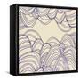 NauWaves1    waves, pattern, nautical-Robbin Rawlings-Framed Stretched Canvas