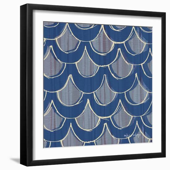 NauWaves2A    blue, pattern, nautical-Robbin Rawlings-Framed Art Print