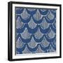 NauWaves2A    blue, pattern, nautical-Robbin Rawlings-Framed Art Print