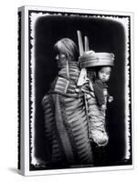 Navaho Woman Carrying a Papoose on Her Back, c.1914-William J. Carpenter-Stretched Canvas