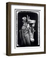 Navaho Woman Carrying a Papoose on Her Back, c.1914-William J. Carpenter-Framed Giclee Print