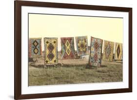 Navajo Blankets on Display-null-Framed Premium Giclee Print