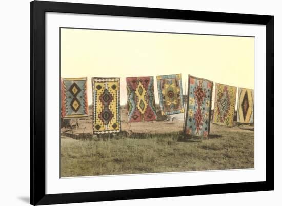 Navajo Blankets on Display-null-Framed Premium Giclee Print