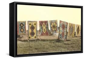 Navajo Blankets on Display-null-Framed Stretched Canvas