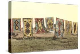 Navajo Blankets on Display-null-Stretched Canvas