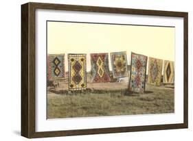 Navajo Blankets on Display-null-Framed Art Print