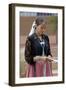 Navajo Blue Eagle Dancer Honoring Weavers with the Belt Dance at the Gallup Intertribal Ceremonials-null-Framed Giclee Print