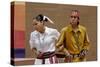 Navajo Blue Eagle Dancers Honoring Weavers with the Belt Dance at the Gallup Intertribal Ceremonial-null-Stretched Canvas