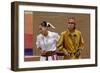 Navajo Blue Eagle Dancers Honoring Weavers with the Belt Dance at the Gallup Intertribal Ceremonial-null-Framed Giclee Print