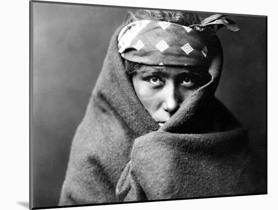 Navajo Boy, C1904-Edward S^ Curtis-Mounted Photographic Print