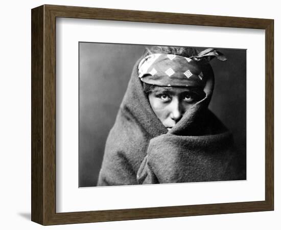 Navajo Boy, C1904-Edward S^ Curtis-Framed Photographic Print