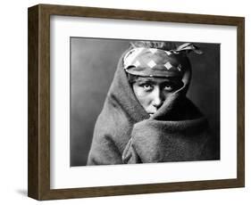 Navajo Boy, C1904-Edward S^ Curtis-Framed Photographic Print