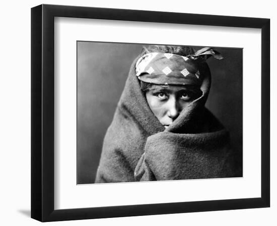 Navajo Boy, C1904-Edward S^ Curtis-Framed Photographic Print