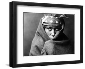 Navajo Boy, C1904-Edward S^ Curtis-Framed Photographic Print