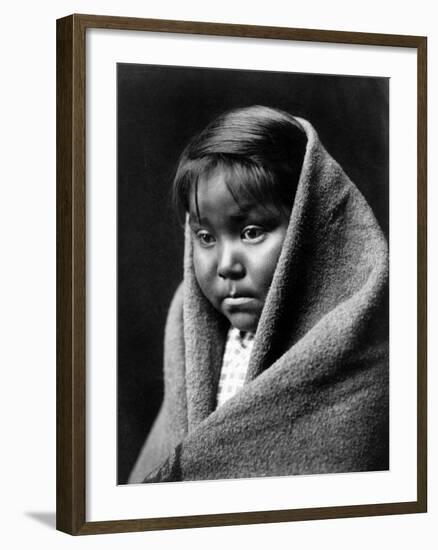 Navajo Child, C1904-Edward S^ Curtis-Framed Photographic Print