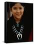 Navajo Child Modeling Turquoise Squash Blossom Necklace Made by Native Americans-null-Framed Stretched Canvas