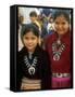 Navajo Children Modelling Turquoise Squash Blossom Necklaces Made by Native Americans-Michael Mauney-Framed Stretched Canvas